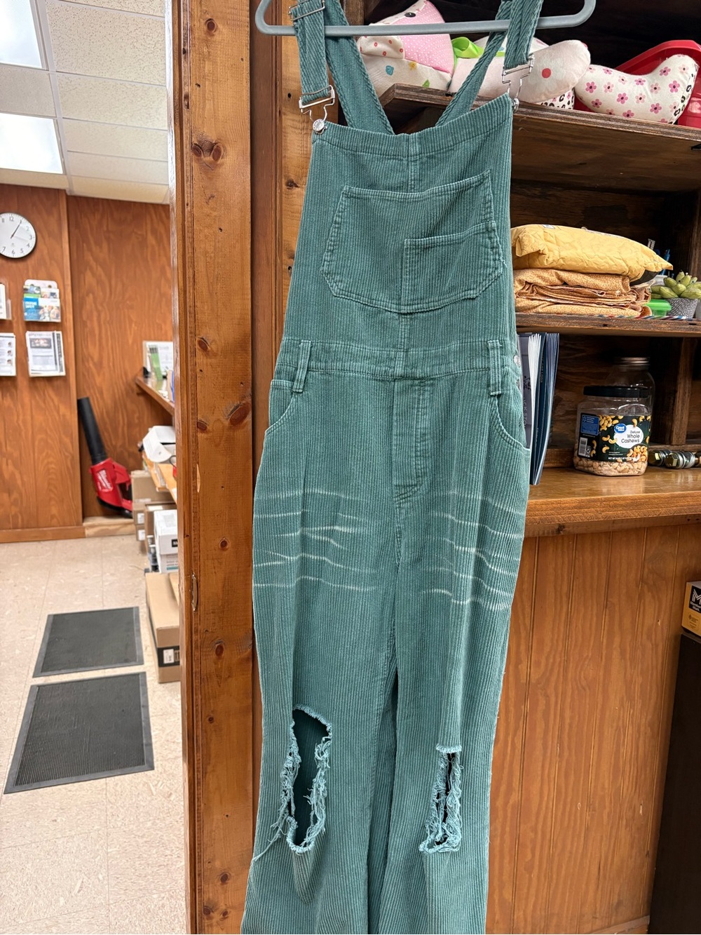 BiBi Teal Corduroy Overalls